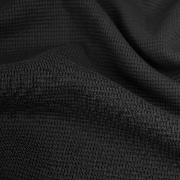 Waffeljersey Baumwolle schwarz
