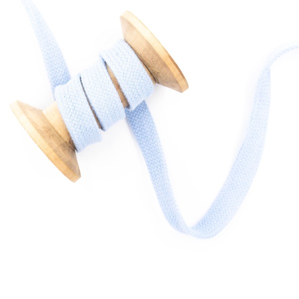 Flachkordel 15mm - Hoodie Kordel hellblau