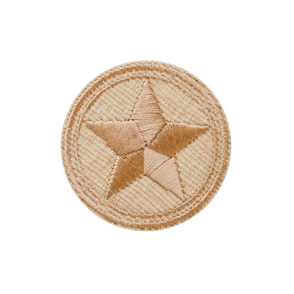 Applikation Stern im Kreis beige