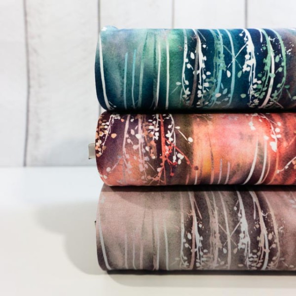 Viskosejersey Sparkle Forest altrosa
