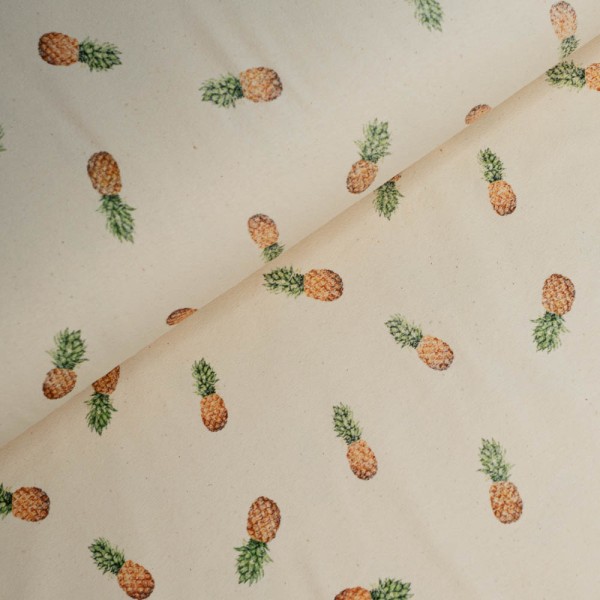 Baumwolljersey Ananas hellbeige