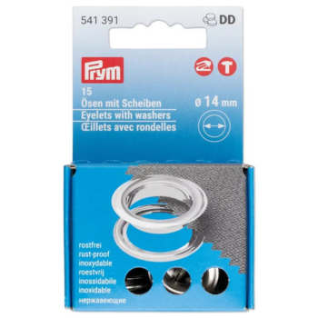 Prym Ösen mit Scheiben silber 14mm für Creative Tool