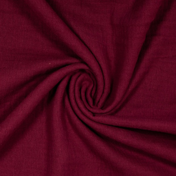 Musselin Double Gauze Lina bordeaux