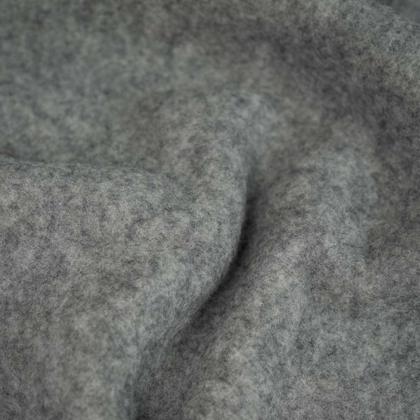 Merino Woll Fleece SUPERSOFT grau melange