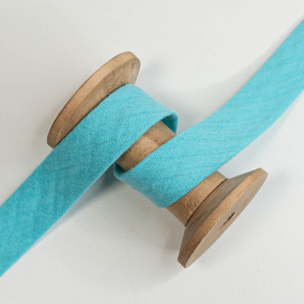 Musselin Schrägband Amelie 20mm aqua