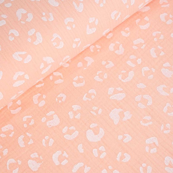 Musselin Double Gauze Leo pastellrosa