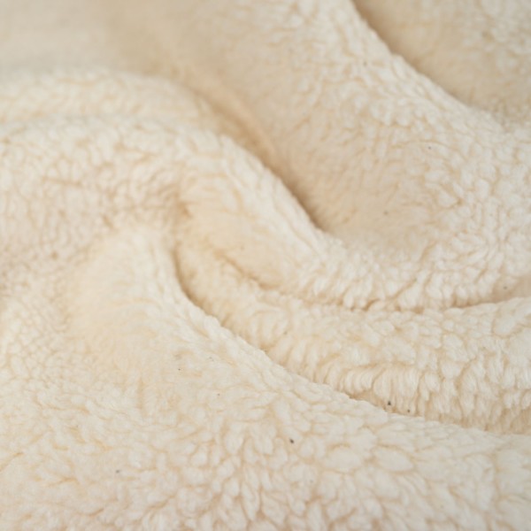 Baumwoll Teddyplüsch Premium natur
