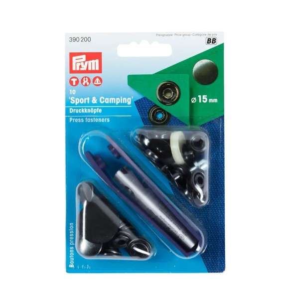 Prym Nähfrei-Druckknopf Sport & Camping 15mm brüniert