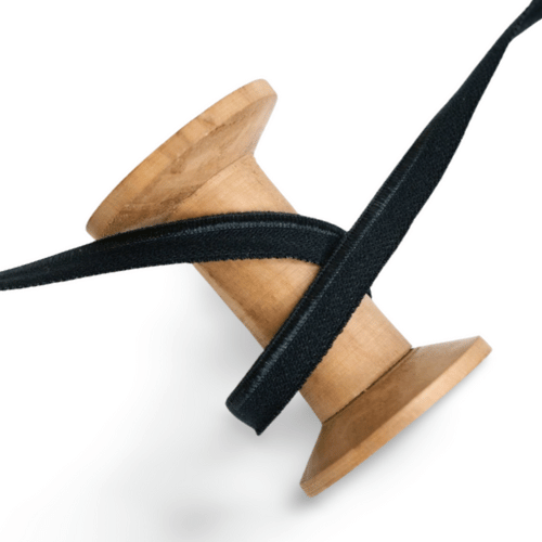 Gummi Paspelband 10mm schwarz