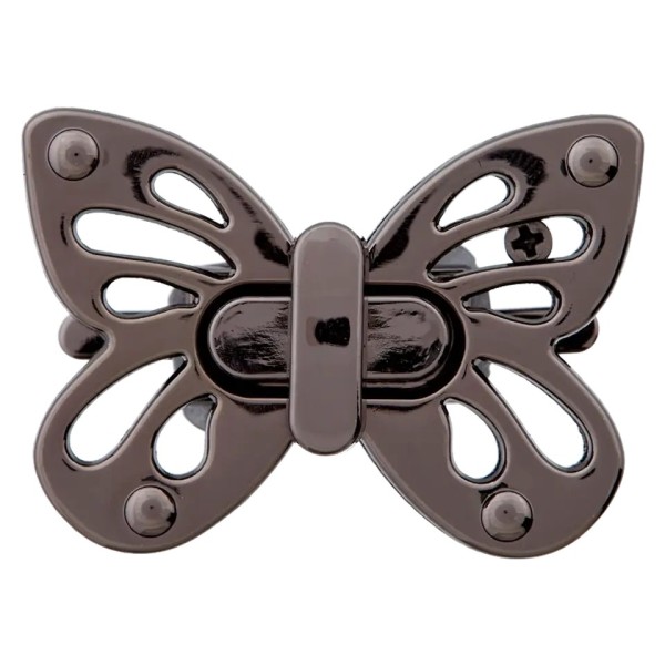 Taschenverschluss Schmetterling 50mm anthrazit