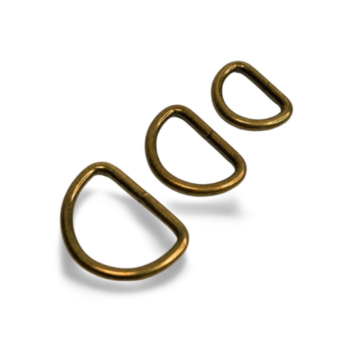 EvLis D-Ring Massiv antikes messing 40mm