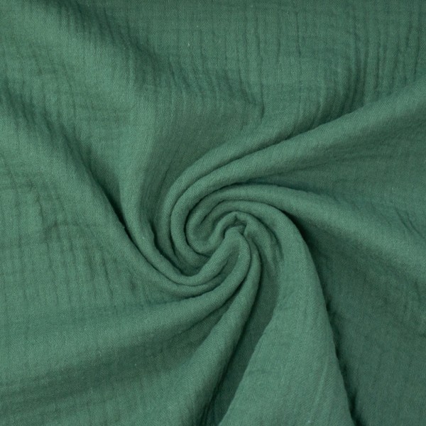 Bio-Musselin Double Gauze UNI tannengrün