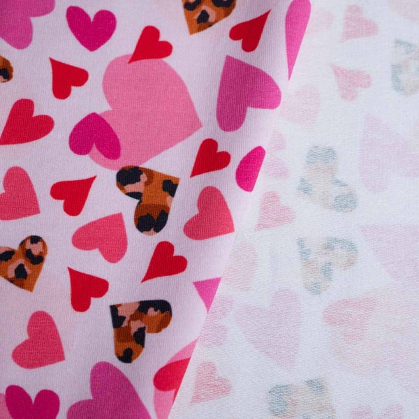 French Terry Sweat Leo Herz rosa