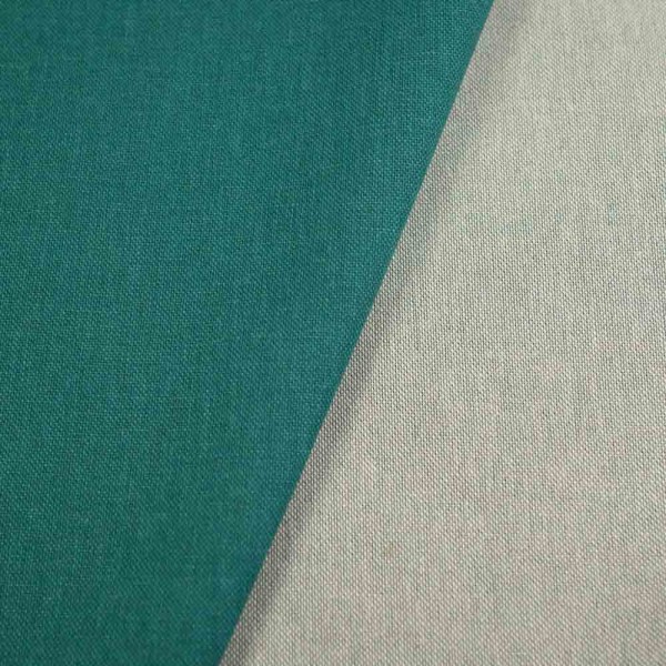 Canvas Doubleface petrol natur