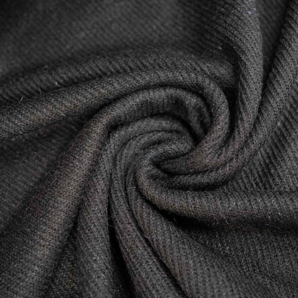 Strickstoff Schwarz Melange