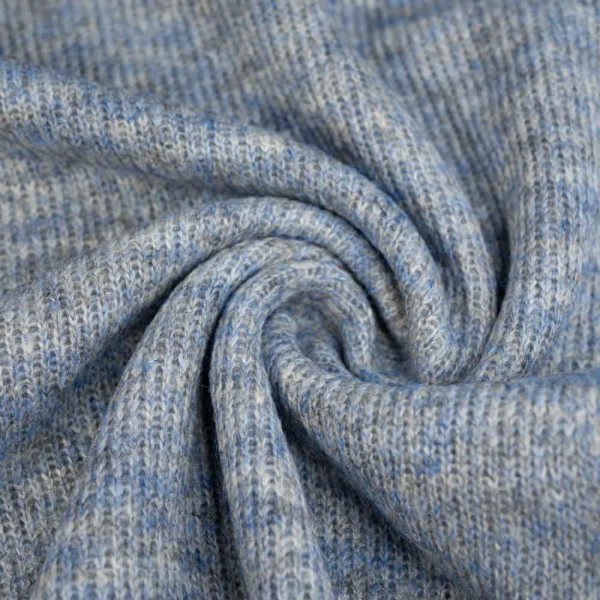 Strickstoff Jeansblau Melange