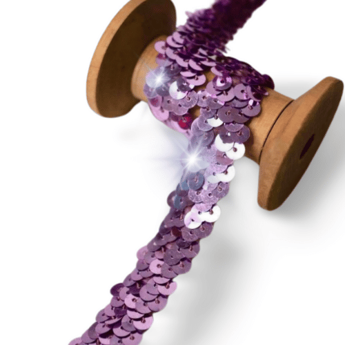 Paillettenband Stretch 20mm rosa