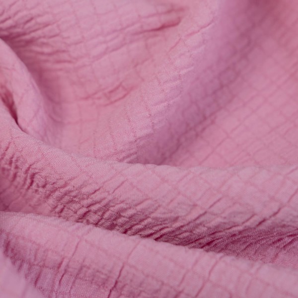 Viskose Crinkle plissiert rosa