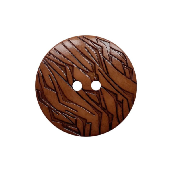 Modeknopf Gemustert 18 mm braun