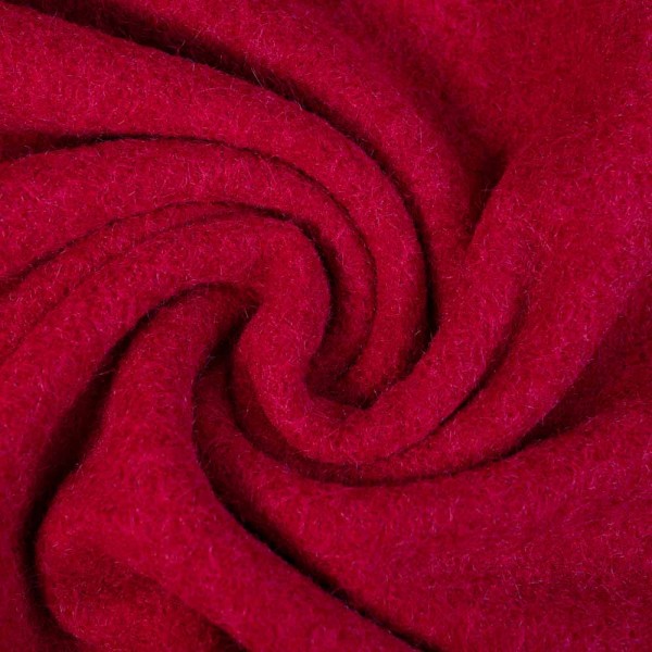 Mantelflausch gebürstet dunkelrot