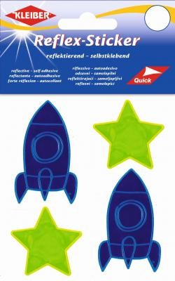 Kleiber Reflex-Sticker Rakete und Stern