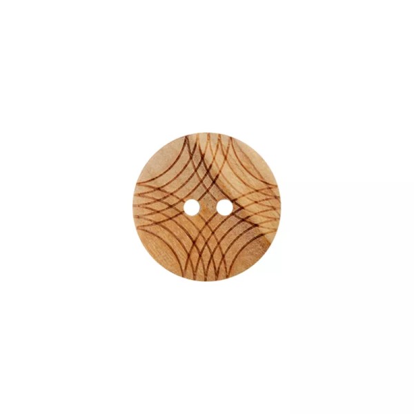 Holzknopf Rund 23mm hellbraun