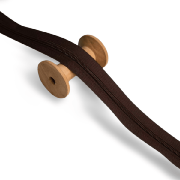 Reißverschluss 6,4mm braun