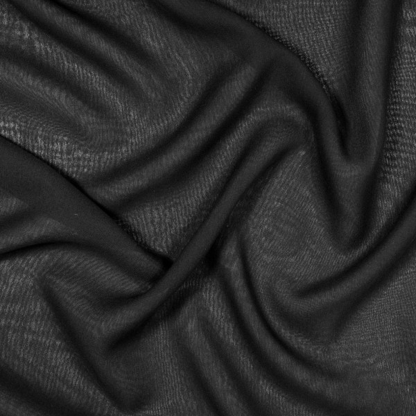 Italienischer Seiden Chiffon schwarz