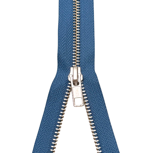 YKK teilbarer Reißverschluss Metall jeansblau 80cm