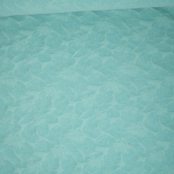 Jacquard Jersey Flowers mint