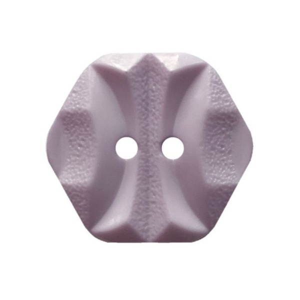 Modeknopf Sechseckig 23 mm hellgrau