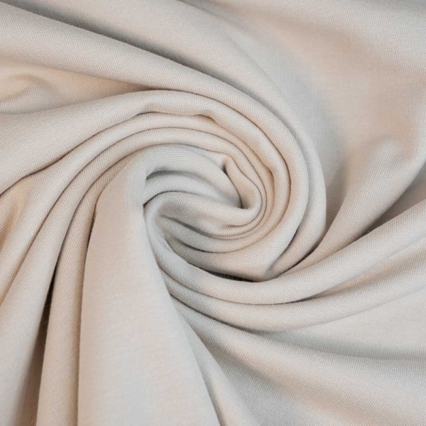 Baumwolljersey Uni Lena hellbeige