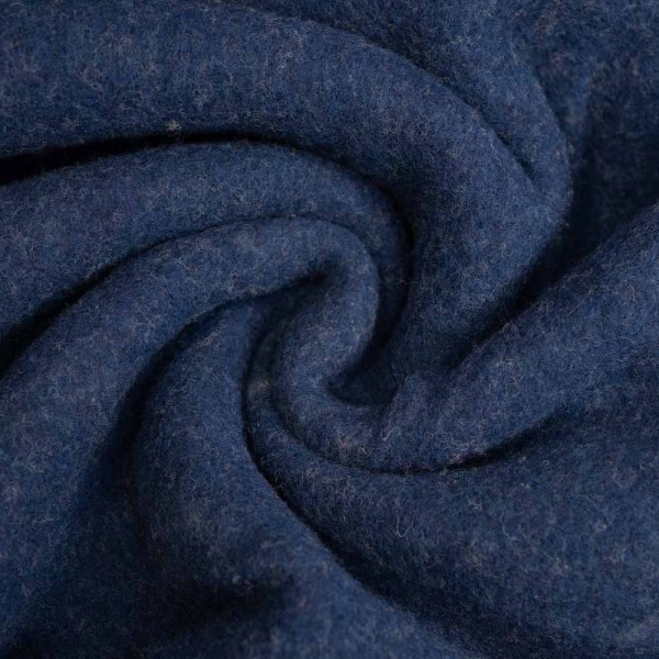 Woll Fleece flauschig indigoblau