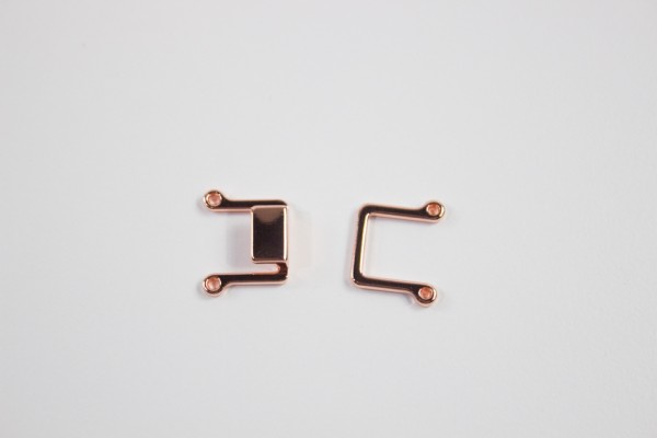 Haken und Öse roségold 20mm