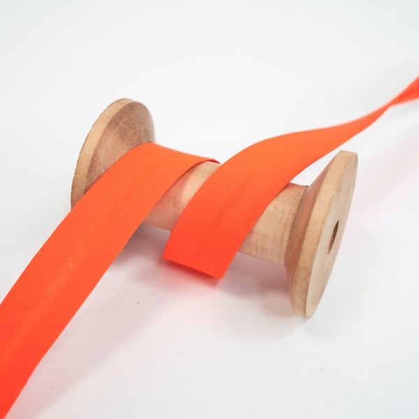 Elastisches Schrägband vorgefalzt orange dunkel