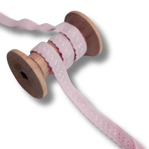 Elastisches Gummi Einfassband 20mm rosa