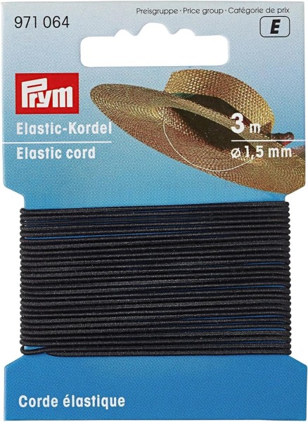 Prym Elastic-Kordel schwarz 3m