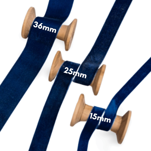 Samtband 36mm dark navy