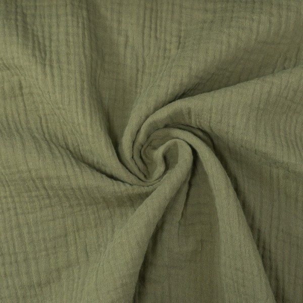 Bio-Musselin Double Gauze UNI khaki