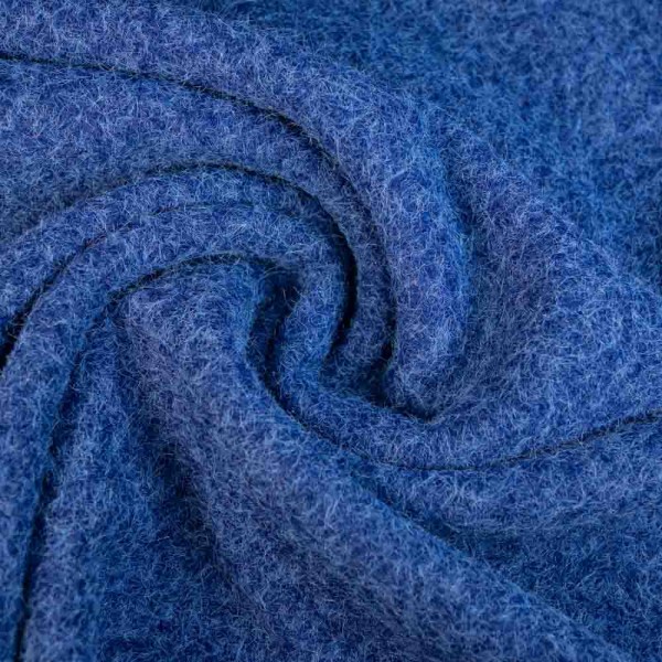 Mantelflausch gebürstet royalblau