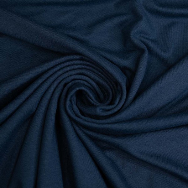 Viskosejersey Uni dark navy