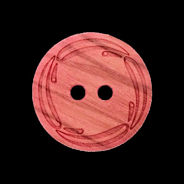 Holzknopf Ranke 23mm rosa
