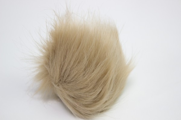 Bommel 100% Kunsthaar Beige Größe 120mm