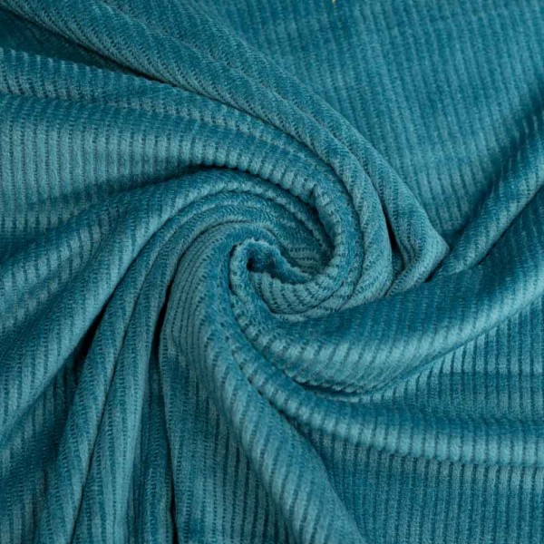 Feincord Jersey SOFT blaupetrol