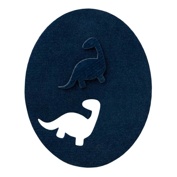 Applikation Stoffflicken Dino blau