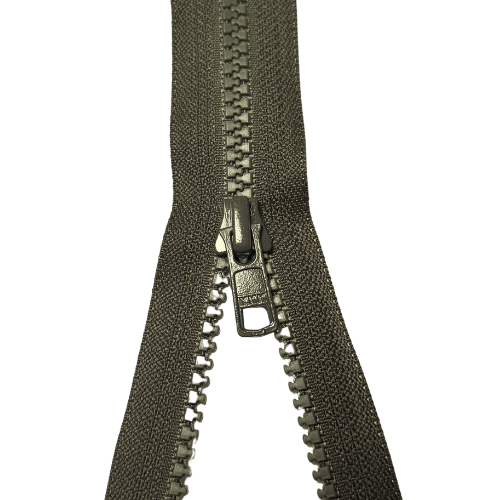 YKK teilbarer Reißverschluss Jacken Krampe khaki