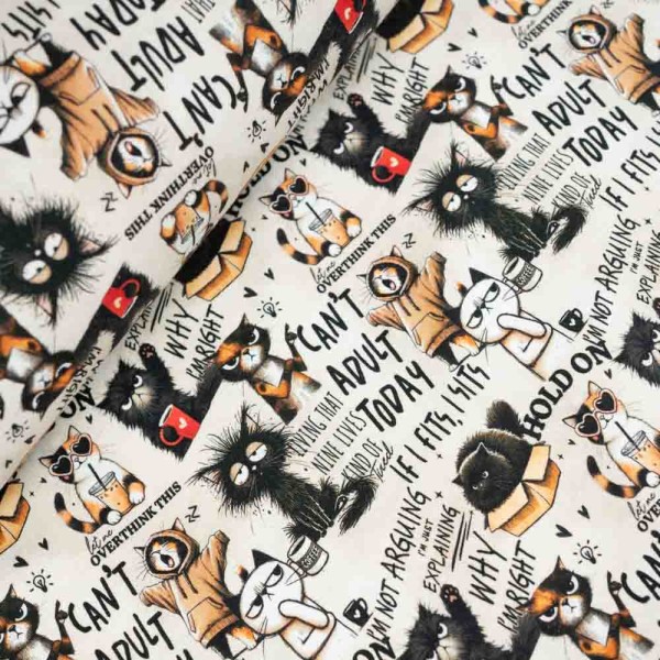 Winter Sweat Cool Cats hellbeige