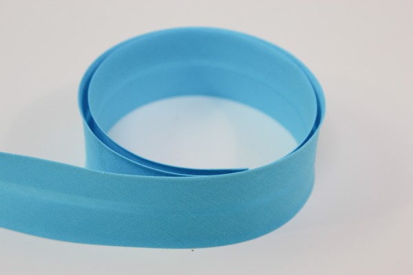 Schrägband 2cm oder 4cm breit vorgefalzt aqua 40mm