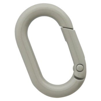 Prym Karabinerhaken Oval 25mm hellgrau