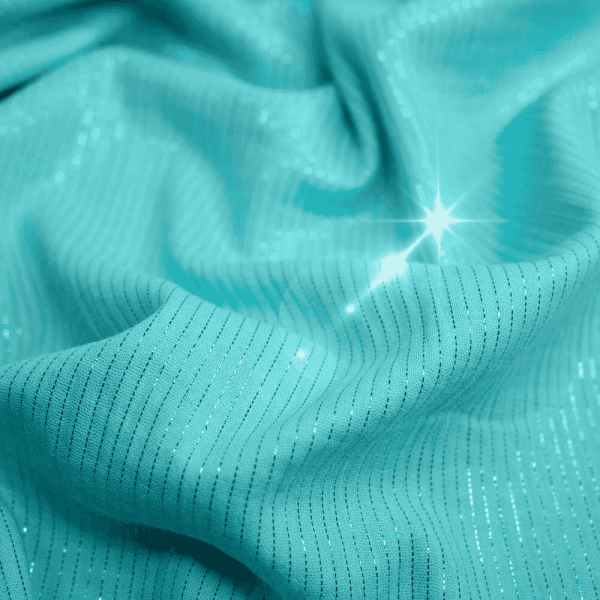 Musselin Double Gauze Glamstreifen aqua